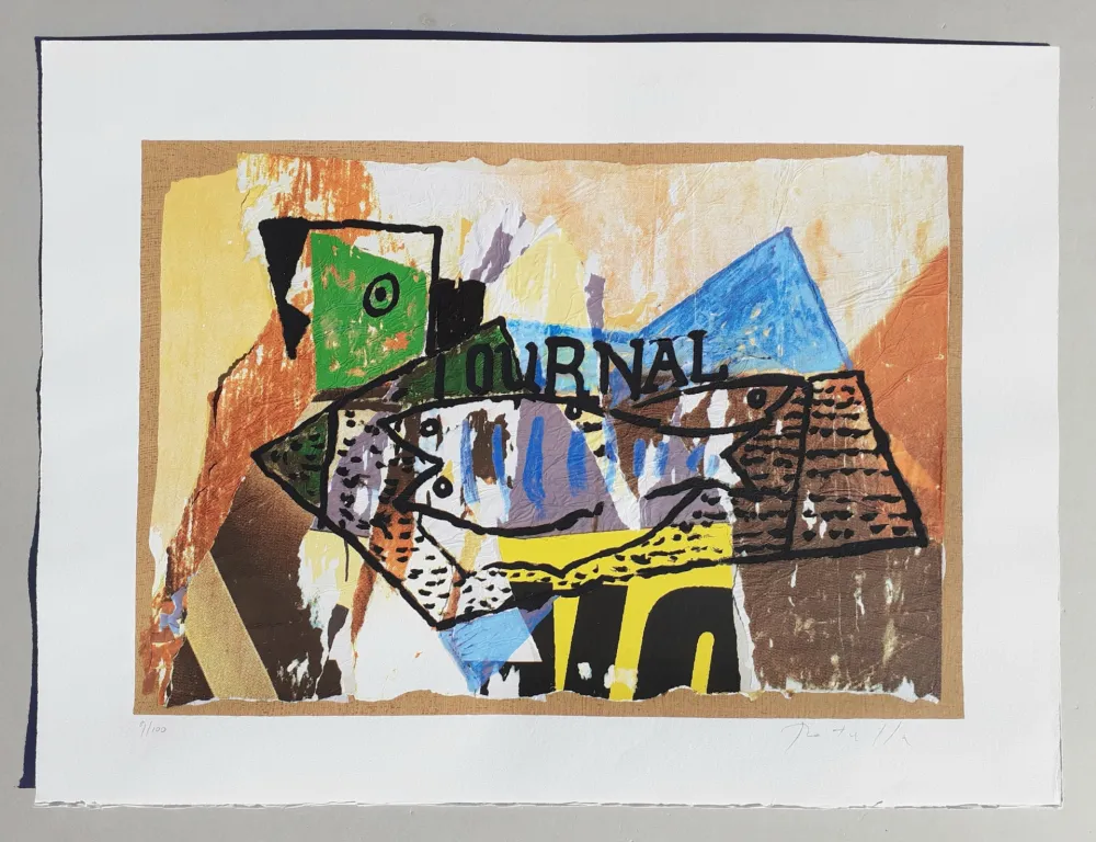 Serigrafia Rotella - Il giornale di Picasso