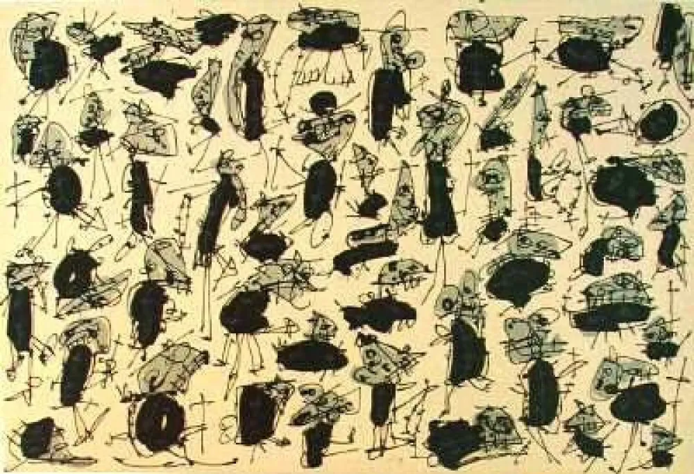 Litografia Saura - Antonio Saura