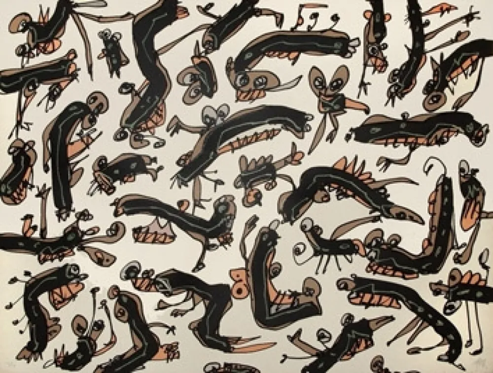 Litografia Saura - Antonio Saura