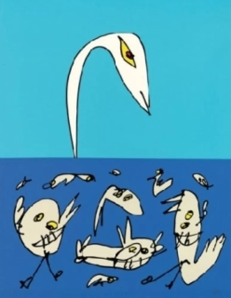 Litografia Saura - El patito feo