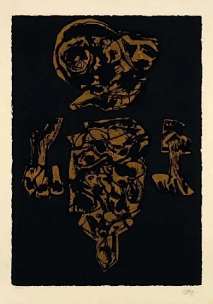 Litografia Saura - EL VELON GOTEABA SOBRE SU TRAJEDE CEREMONIA