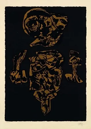 Litografia Saura - EL VELON GOTEABA SOBRE SU TRAJEDE CEREMONIA