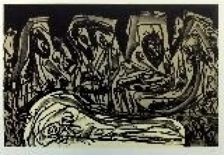 Litografia Saura - Kafka 3