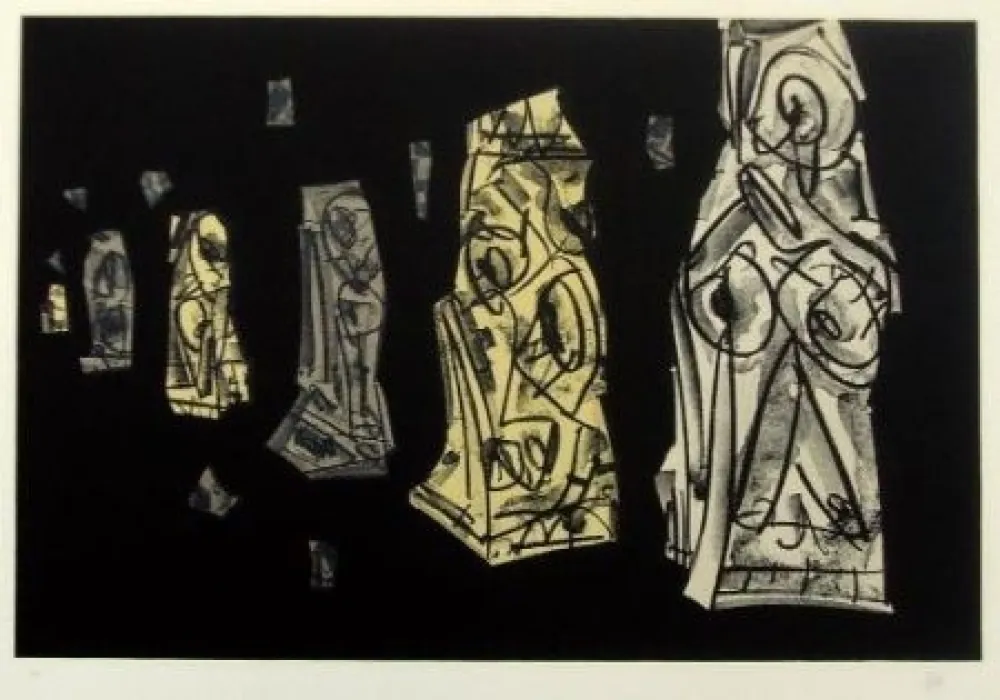 Litografia Saura - Kafka II