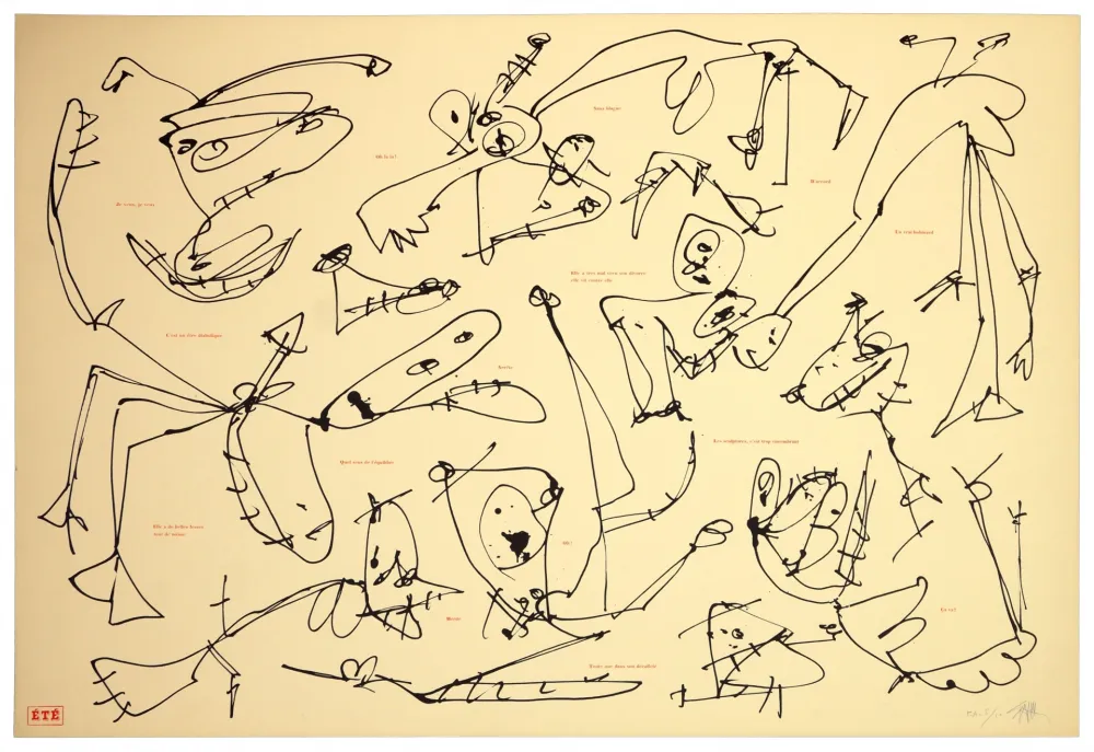 Litografia Saura - Les quatre saisons, Été