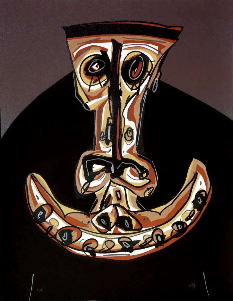 Litografia Saura - Melanchton II, Une chaire d'ombre