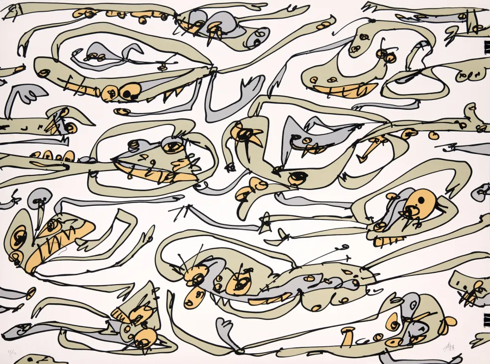 Litografia Saura - Péchés capitaux 7 Paresse 