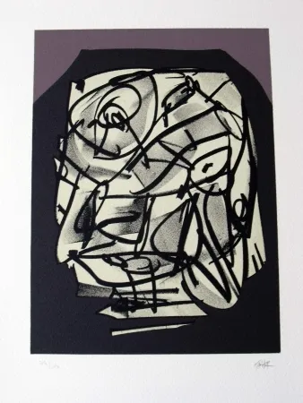 Litografia Saura - Retrato