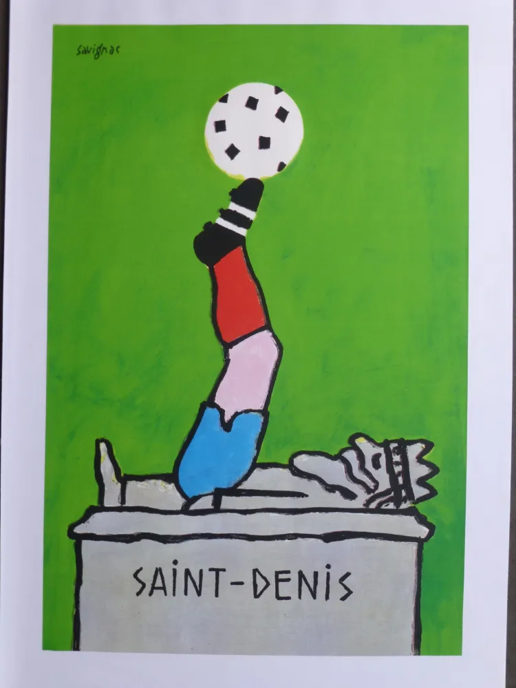 Cartaz Savignac - Saint Denis (coupe du monde de football) 1998