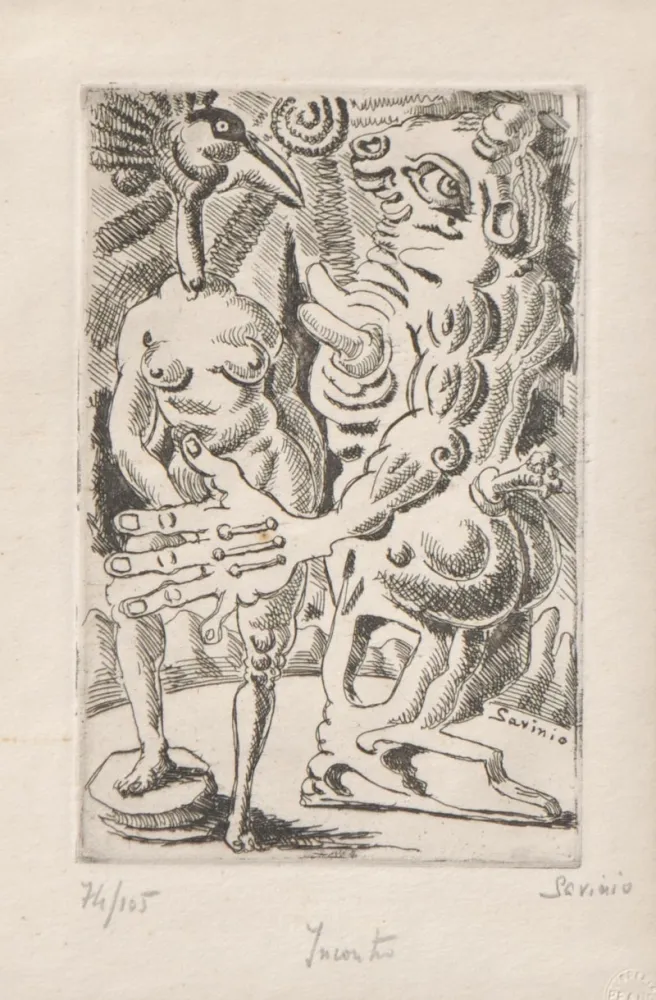 Água-Forte Savinio - Incontro