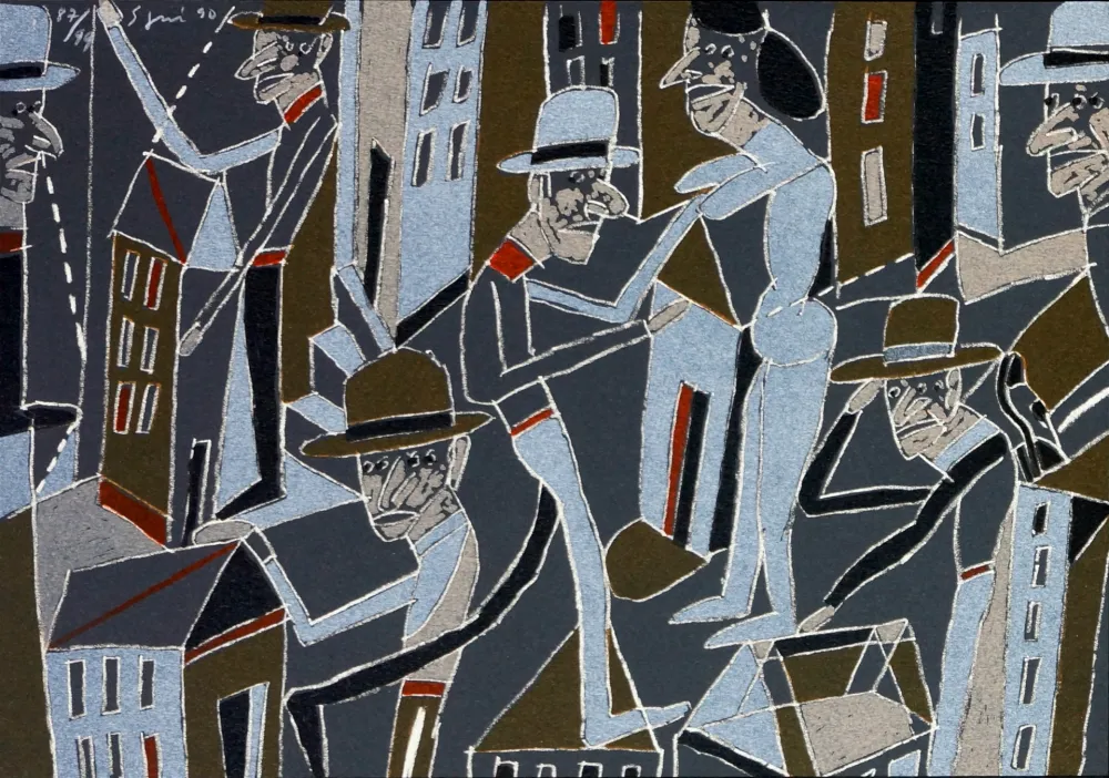 Litografia Segui - Le froid bleu des contre nuits 3