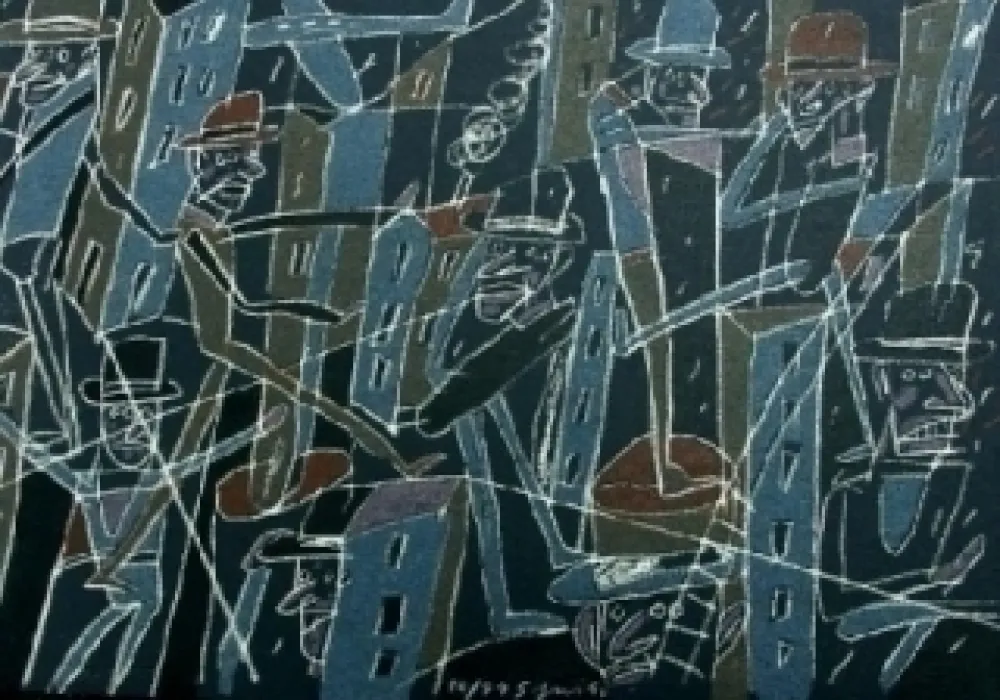 Litografia Segui - Le froid bleu des contre-nuits