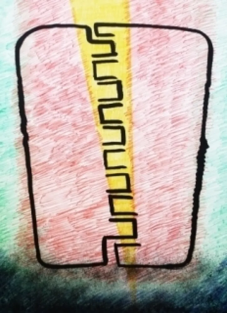 Litografia Serrano - Dialogo en negro