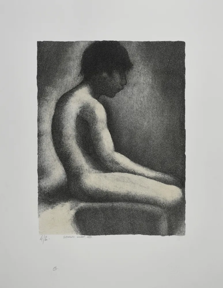 Litografia Seurat - NU ASSIS / SEATED NUDE, 1883