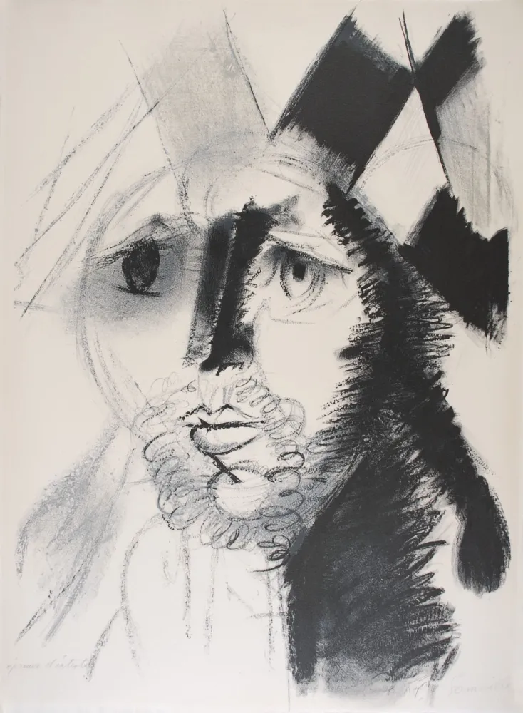 Litografia Somville - Arlequin - NOIR