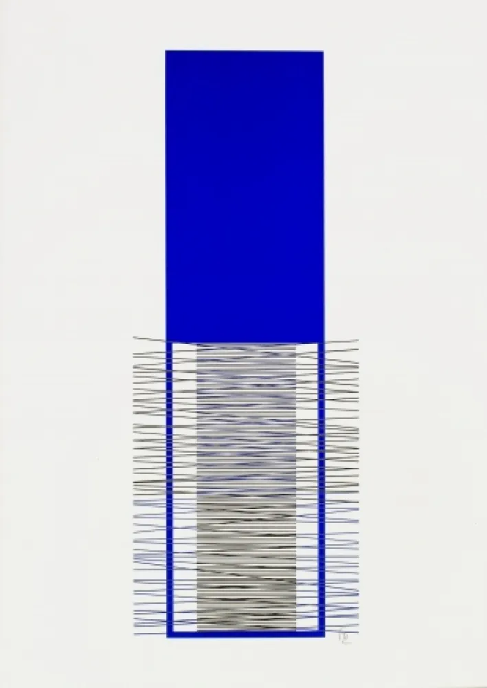 Serigrafia Soto - Caroni (Blue) 