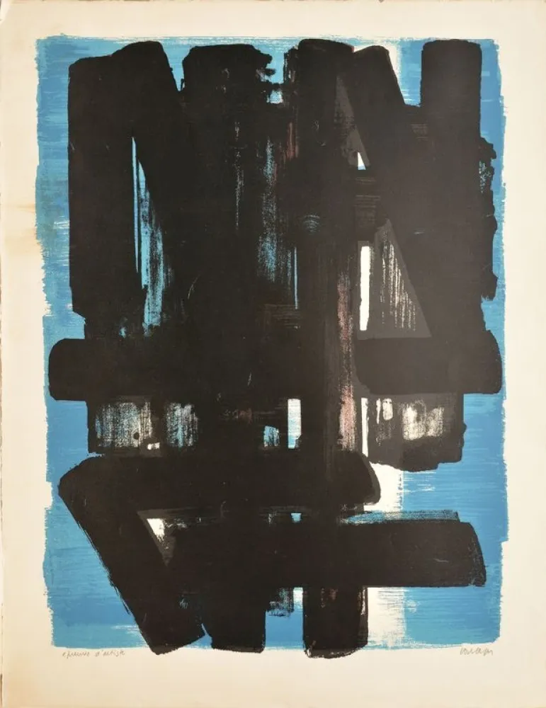 Litografia Soulages - Composition n°5
