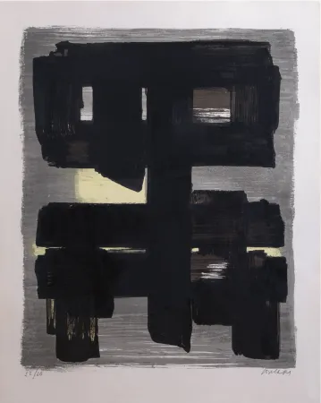 Litografia Soulages - Lithographie n°1