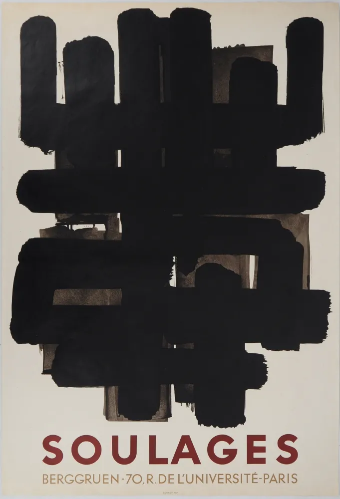 Litografia Soulages - Lithographie n°3