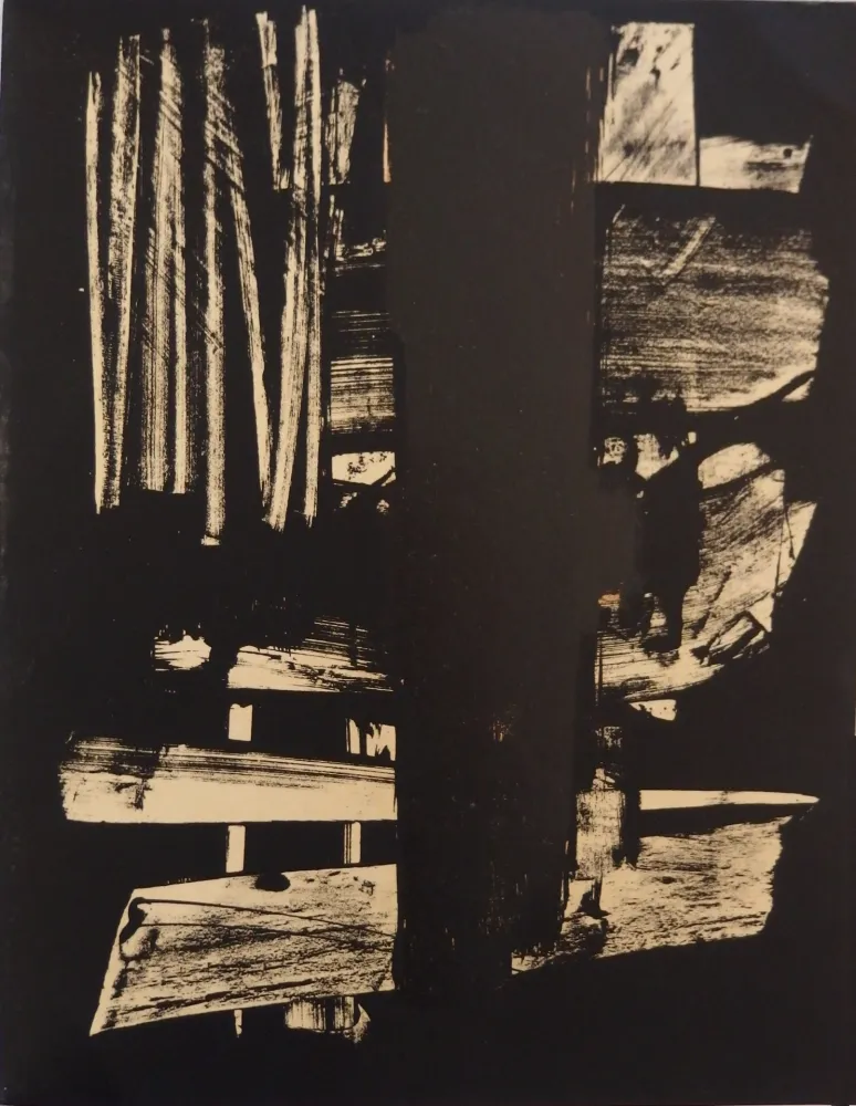 Litografia Soulages - Lithographie n°9