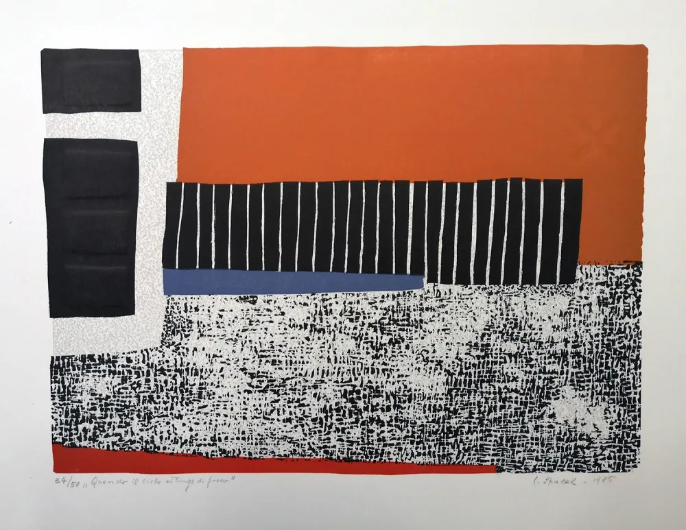 Xilogravura Spacal - Quando il cielo si tinge di fuoco