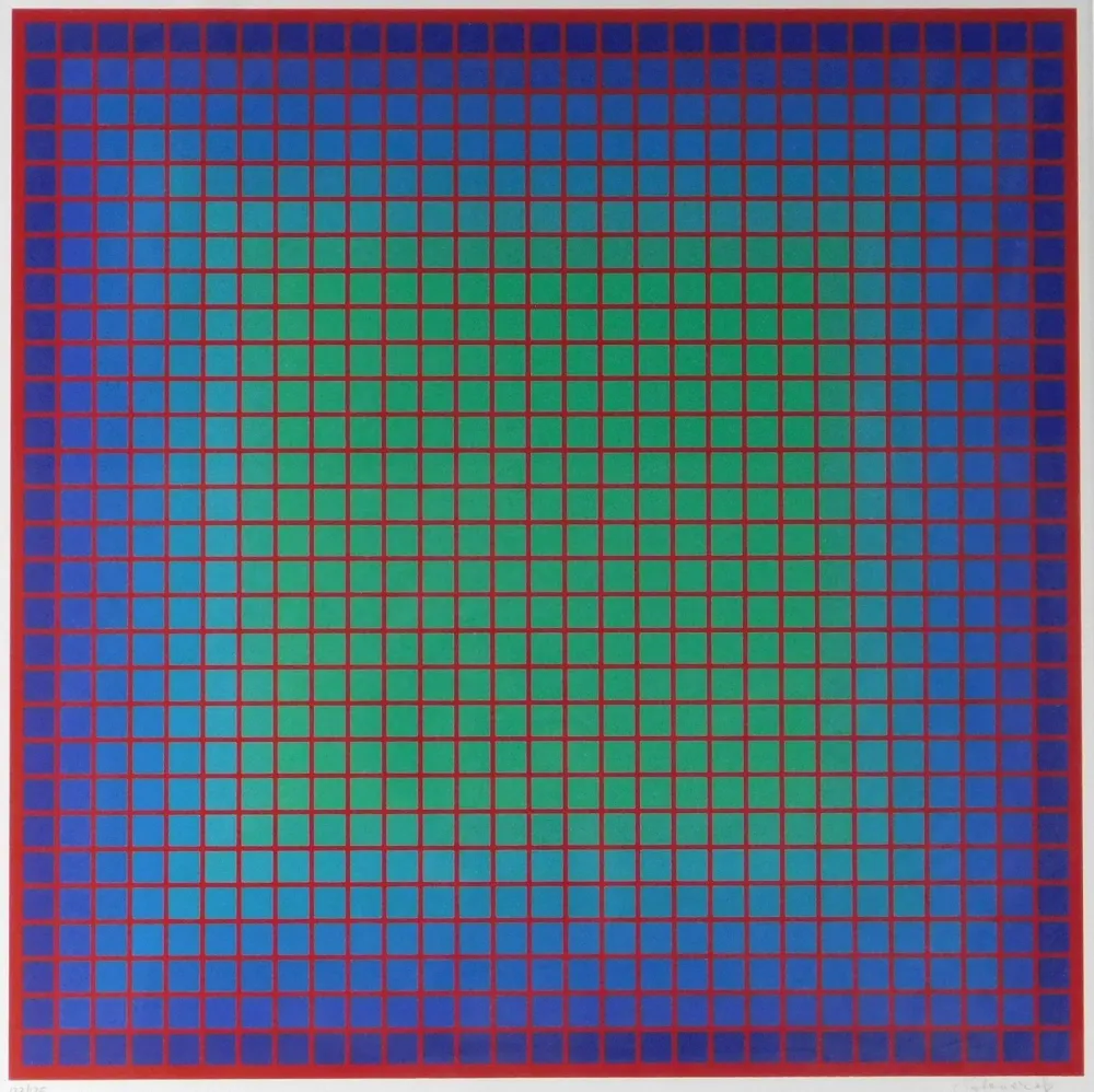 Serigrafia Stanczak - Conferring Blue