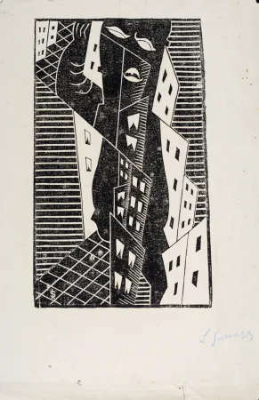 Xilogravura Survage - Composition surréaliste (E), c. 1930s