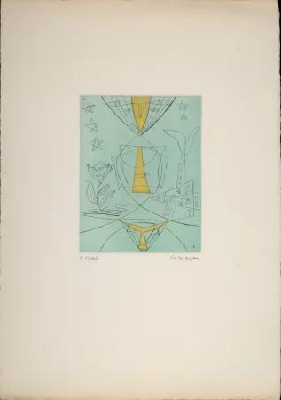 Água-Forte Survage - Composition surréaliste XVI, c. 1930s