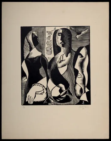 Xilogravura Survage - Composition surréaliste, XXIII (1), 1933