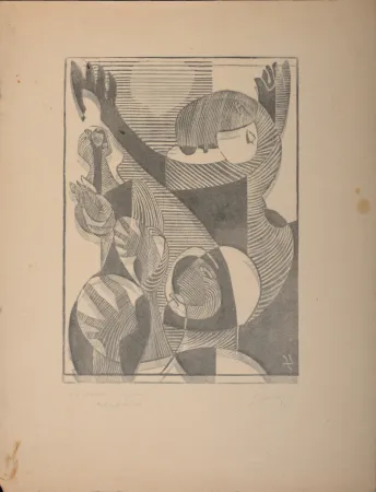 Xilogravura Survage - Composition surréaliste XXIV (1), 1934