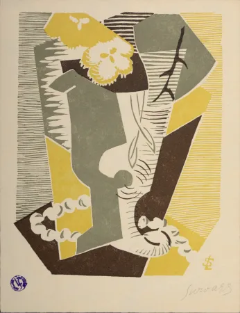 Xilogravura Survage - Composition surréaliste XXXIX, 1926