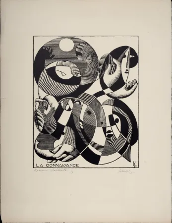 Xilogravura Survage - La Connaissance, 1935
