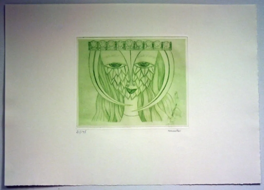 Gravura Svanberg - Dromkvinnans kyss