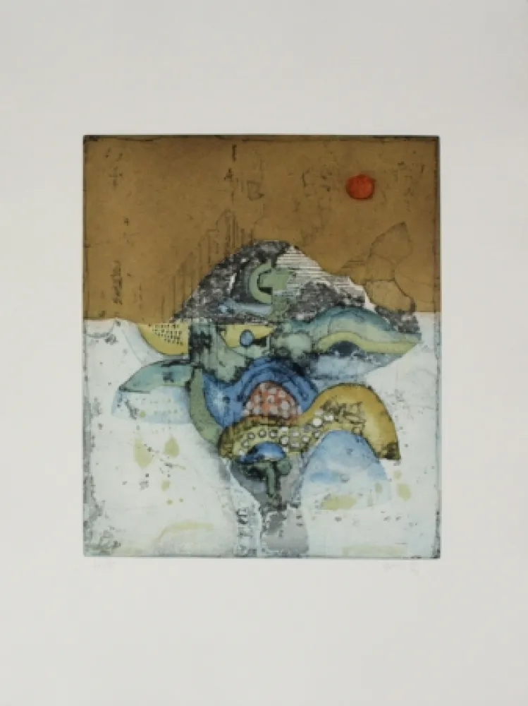 Água-Forte E Água-Tinta Takahashi - Rote Sonne / Red Sun