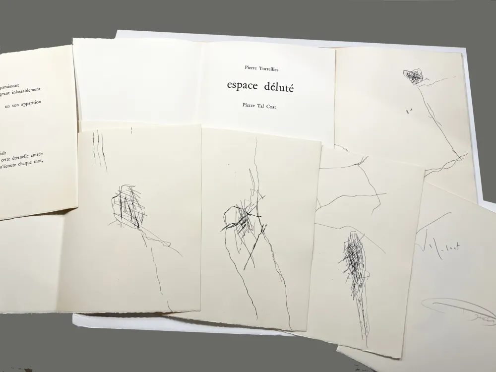 Livro Ilustrado Tal Coat - Pierre Torreilles : ESPACE DÉLUTÉ. 7 gravures originales de Pierre Tal Coat.