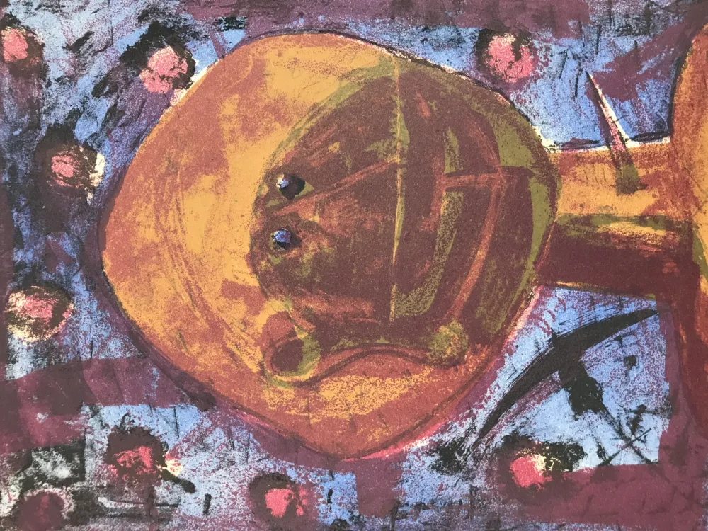 Litografia Tamayo - Cabeza Con Pajaros