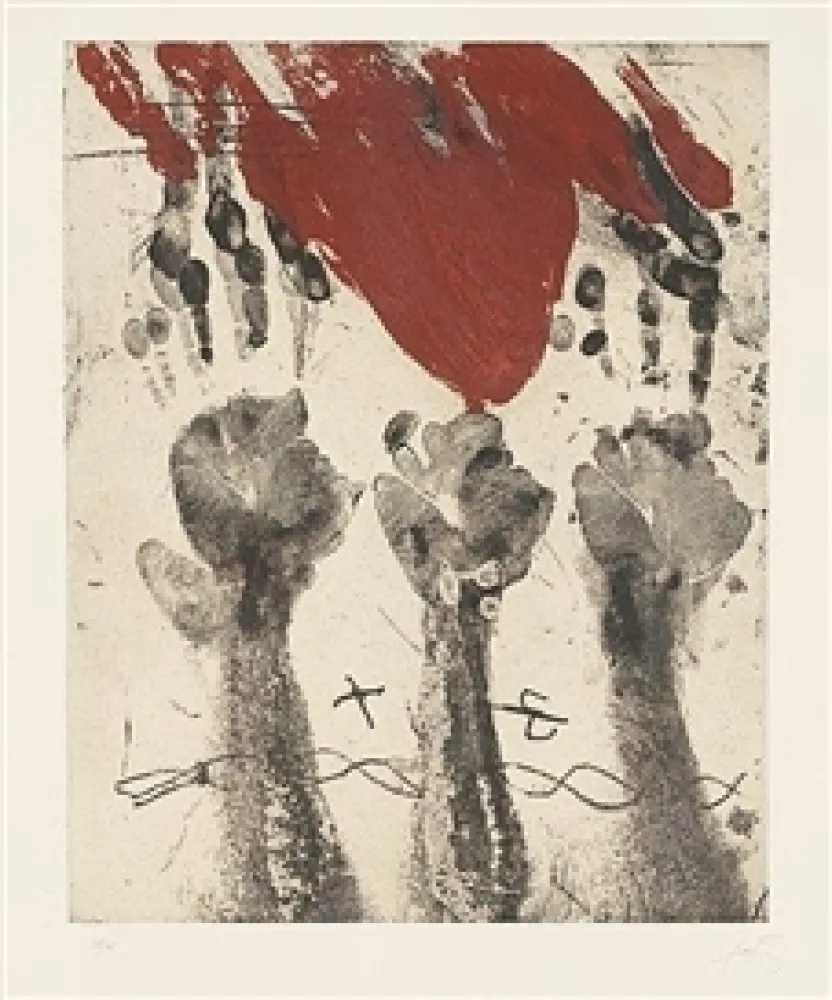 Gravura Tàpies - Empreintes de mains