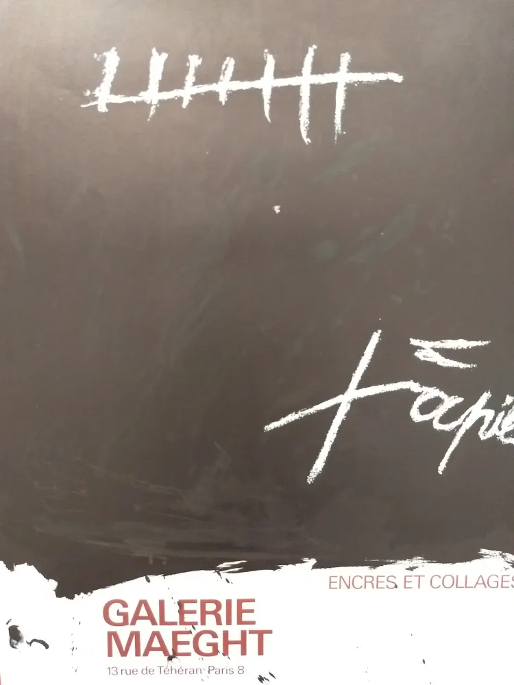 Cartaz Tàpies - Encres et collages