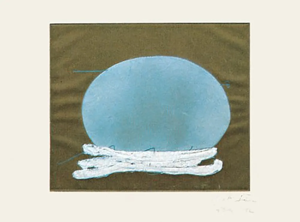 Gravura Tàpies - Oval i blanc