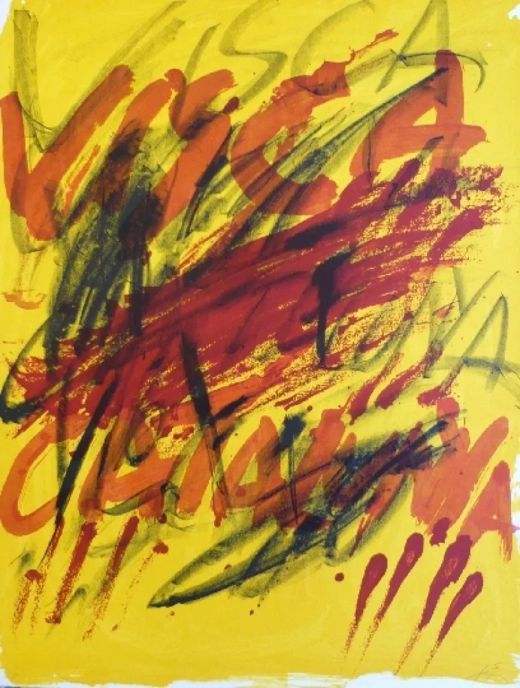Litografia Tàpies - Poems 6