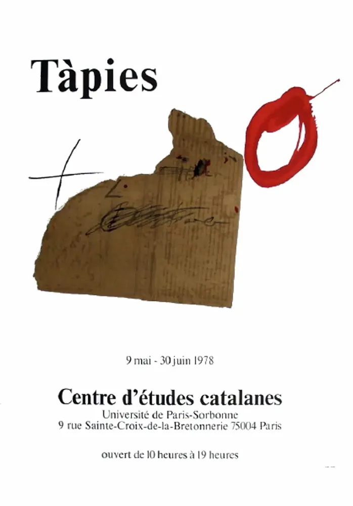 Cartaz Tàpies - TÀPIES 78. Affiche pour une exposition à La Sorbonne, Paris.