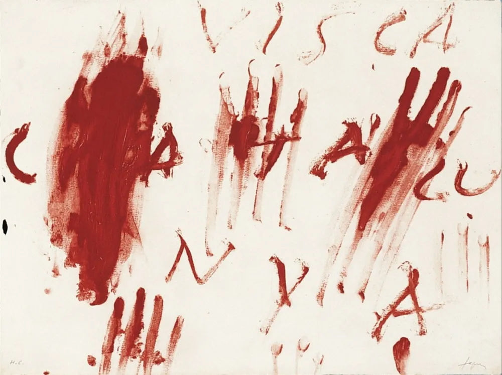 Gravura Tàpies - Visca Catalunya