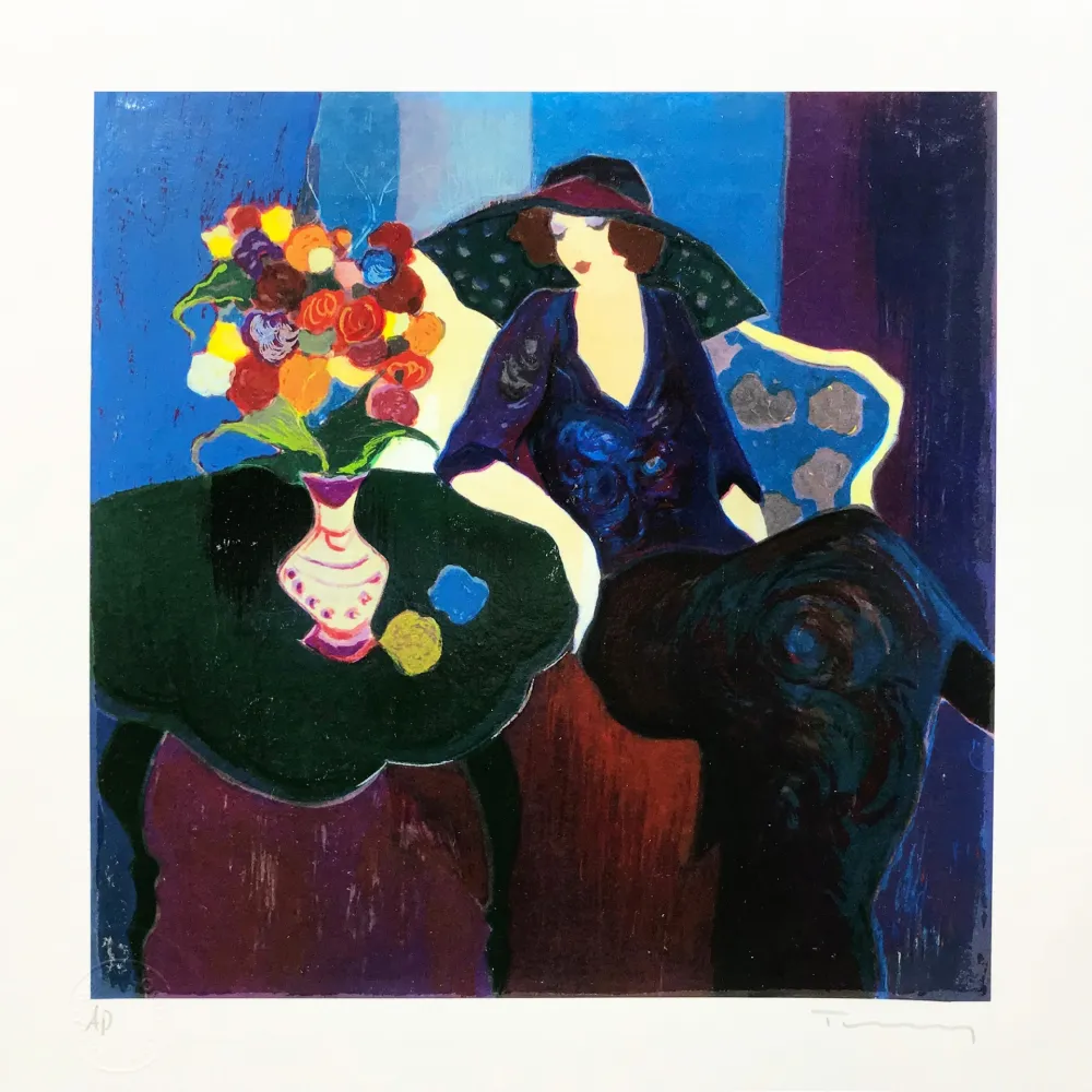 Relevo Tarkay - UNTITLED (WOMAN WITH HAT)