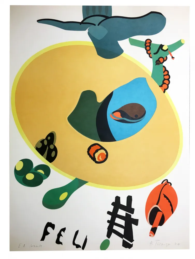 Litografia Telemaque - FEU. Lithographie avec gaufrage (1974)