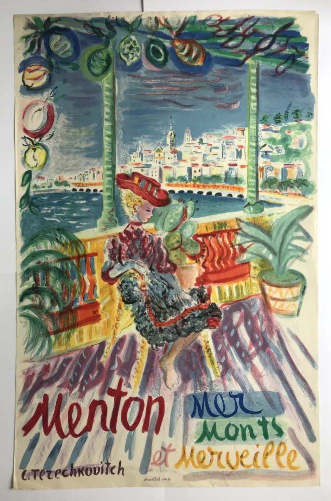 Cartaz Terechkovich - Menton Mer, Monts et Merveille