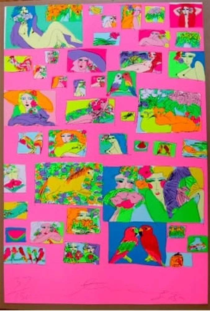 Serigrafia Ting - Things I like (Fond Rose)