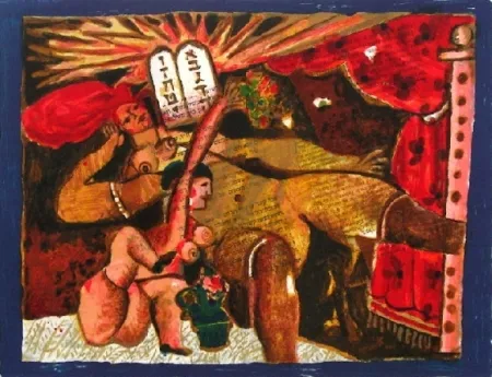 Litografia Tobiasse - Cantique des cantiques v