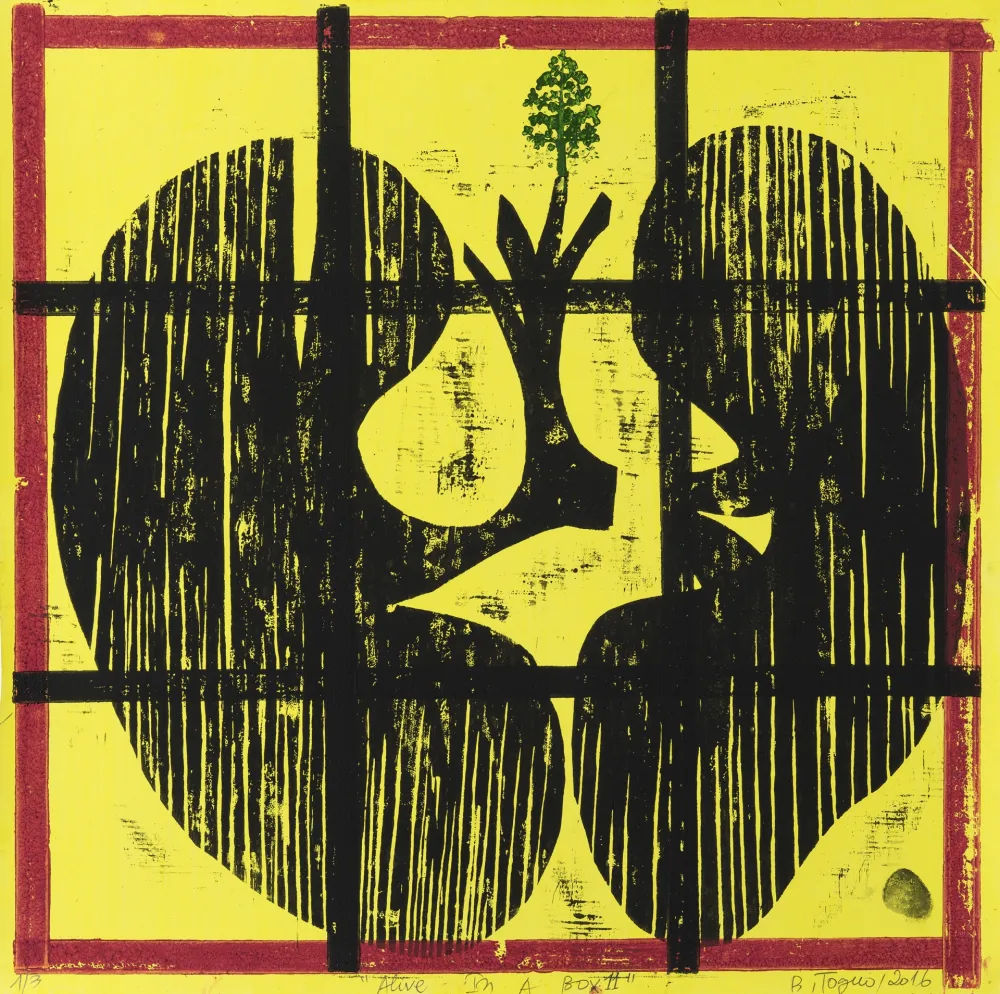 Xilogravura Toguo - Alive in a box 11