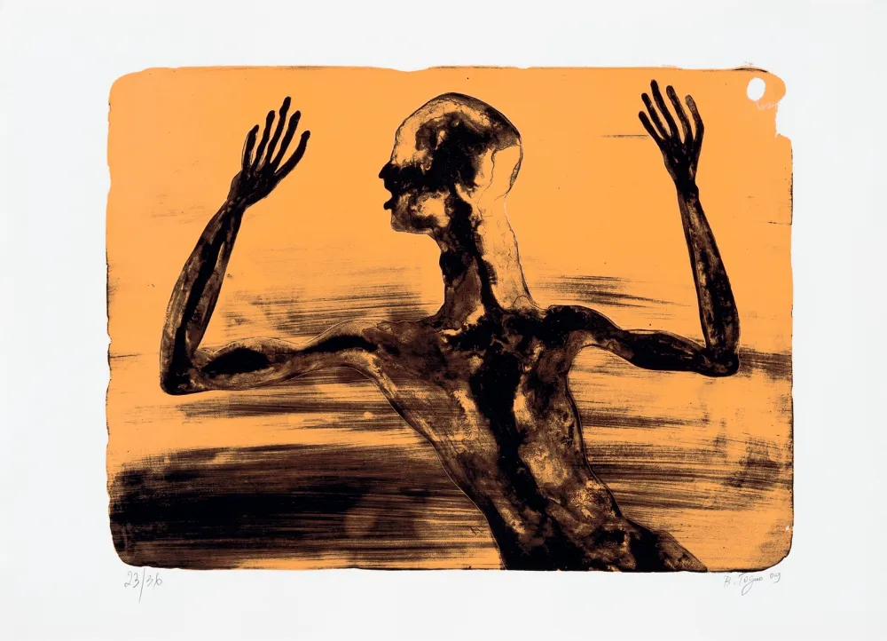 Litografia Toguo - Soundless scream