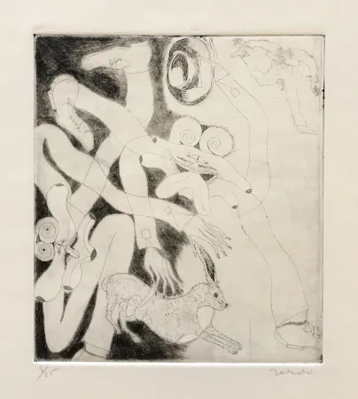 Gravura Toledo - Hat, Rabbit and Figures